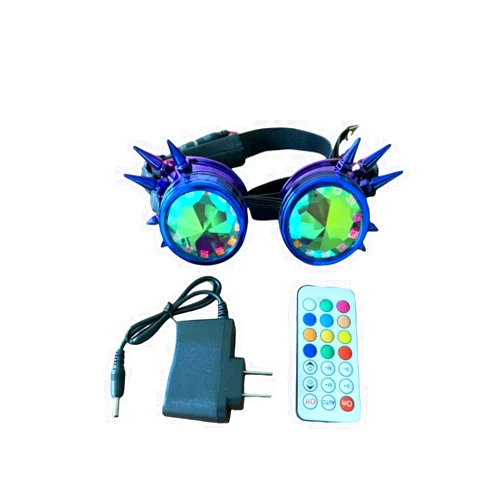 Earthradius USB Recharge Rezz Led Glasses Light up Goggles Rainbow Full Color Spectrum Rave Eyewear