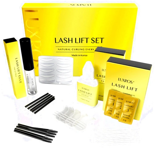 LUXROS Lash Lift Kit for Eyelash Lamination: Made in Korea Professional Eyelash Perm Kit - Natural Lifting & Curling Salon Quality at Home