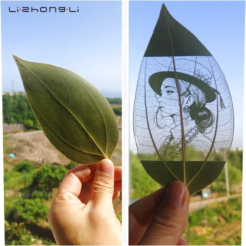 LIZHONGLI Custom Leaf Carving Photo on Real Leaf - Personalized Memorial Gift, Handmade Eco-Friendly Keepsake for Weddings, Anniversaries, Birthdays | Unique Nature-Themed Home Décor with Fast US Shipping