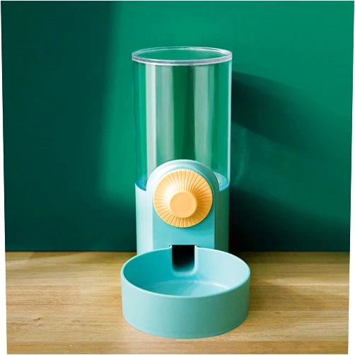 YLYGJGL Pet Hanging Automatic Feeders Drinking Bowls 40oz, Auto Gravity Pet Feeding Water Set, Cage Pet Feeding Bowls Dispenser for Cats Dogs Puppy, Rabbit Hamsters Chinchilla Hedgehog (Green-Water)