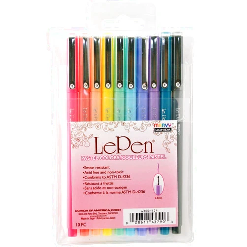 Le Pen Marvy Uchida Pastel Colors - Set of 10