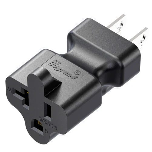 Plugrand 15 Amp Household AC Plug to 20 Amp T Blade Power Adapter,15 Amp to 20 Amp Plug Adapter Converter Nema 5-15P to 5-15R/5-20R 20 Amp Comb AC Adapter (1)