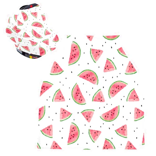 Pigsaly Summer Watermelon Baby Car Seat Covers Tropical Fruit Carseat Canopy Soft Infant Stroller Cover Nursing Breastfeeding Covers for Girls Boys Newborn Fit Summer Spring Autumn