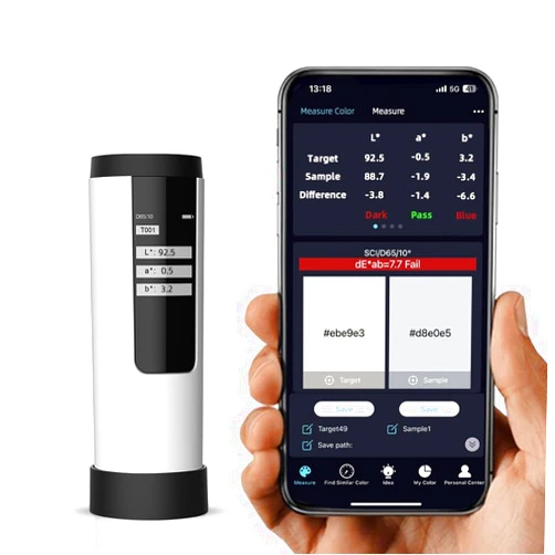 Vinckolor Paint and Plastic Color Sensor ColorMeter C, Color Number Finder Colorimeter, for Measuring Lab RGB ΔE*ab