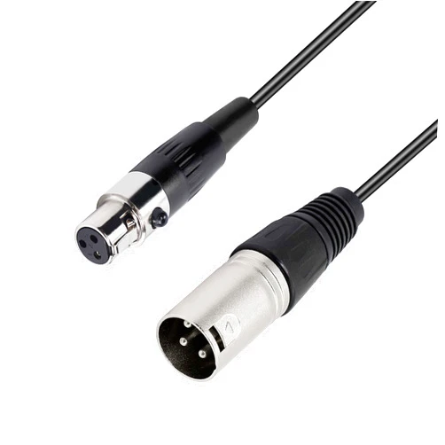 XMSJSIY Mini XLR Female to XLR Male Audio Cable Adapter, 3 Pin XLR to Mini 3 Pin XLR Microphone Cable Wire for Lavalier Mic Camera-1 Pcs (Mini XLR Female to XLR Male)