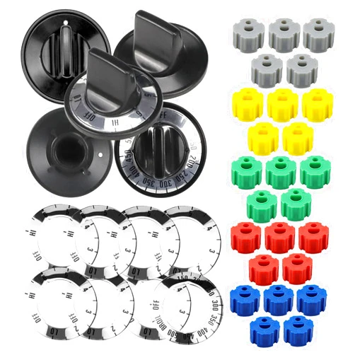 AMI PARTS Electric Range Burner Knob Kit KN002 RKE Electric Range Oven Knob Handle Kit Compatible with Whirlpool Gas Stove Replace TJKN002&RK103.