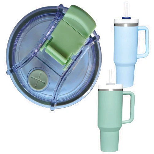 Acuewuja Replacement 40oz Tumbler Lid - Fit For Stanley 40oz Adventure Quencher and Quencher 2.0 Tumbler (40OZ LEAK PROOF GREEN)