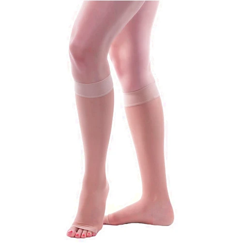 Allegro Compression Hosiery Allegro 20-30mmHg Essential 19 Sheer Support Open Toe Compression Sock - Unisex, Open Toe, Knee High Support Stockings