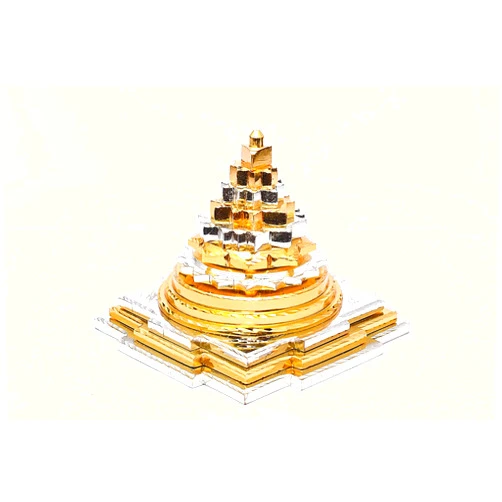 RUDRADIVINE Brass and Other Mix Metal Meru Shree Yantra Shri Laxmi Yantra Brass Yantra 3x3 inch