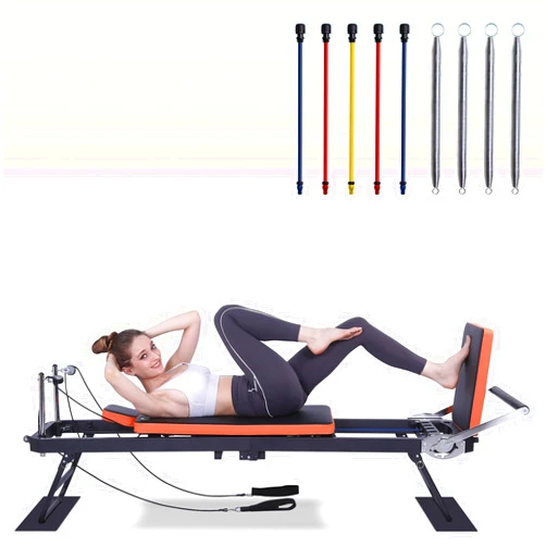 Dpiolrcag Pilates Reformer,Dpiolrcag Foldable Pilates Machine & Equipment for Home Use and Gym Workout with Jump Board, Suitable for Advanced and Beginners Users, Up to 250 lbs Weight Capacity