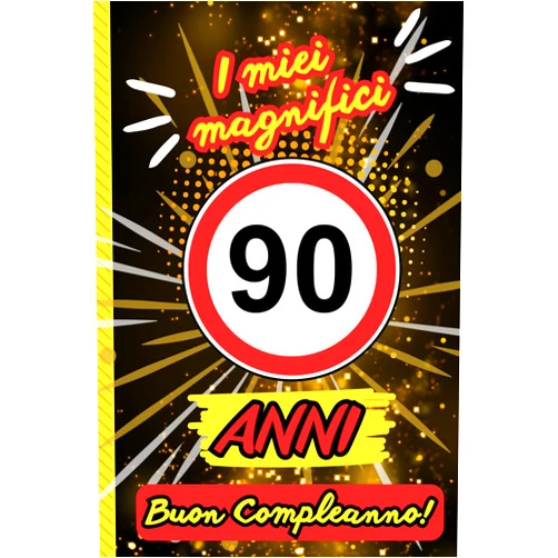 Italian Edition by Libro Ospiti (Author) I MIEI 90 ANNI - BUON COMPLEANNO. Idea Regalo Libro Ospiti: Festa compleanno 90 anni per donna, uomo, amiche, amici - 120 pagine per congratulazioni, ... divertente con allegria (Italian Edition)