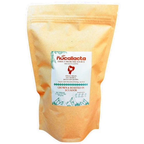 Ñucallacta Ecuador Coffee Espresso Roast (Dark Medium) Specialty Mountain Grown Single Origin Direct Trade Arabica Washed Whole Bean Coffee - Nucallacta