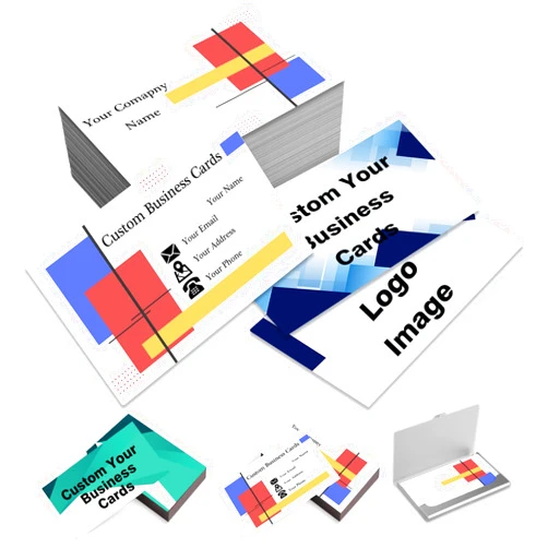EAQ Custom Business Cards Personalized Customized Business Card Double Side with Logo/Text, Business Card for Company, Business, Thanks
