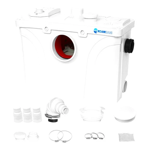Dreamsani Macerator Pump for Macecrating Toilet Upflush Waste Water Marine Toilet Disposal Laundry Shower Sink Sewerage Sump Pump for Basemnet Room Toilet