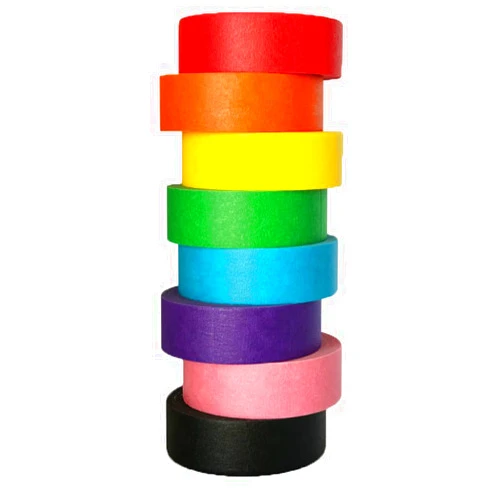 Zo.Yehaa Colored Masking Tape, 8 Colors Rolls Painters Tape Art Craft DIY Tape, Paper Tape for Kids Artist Teachers School Classroom Labeling Drafting Scrapbooking, 0.7inch x11yards