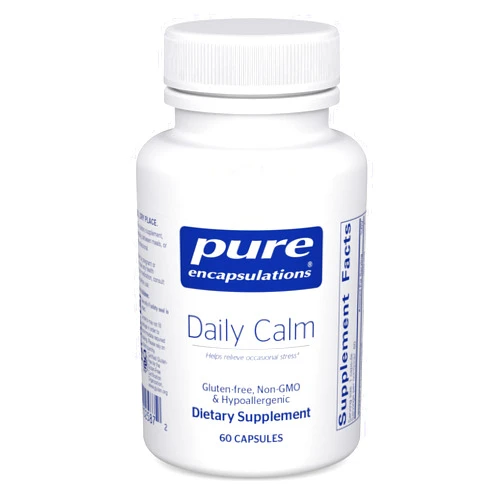 Pure Encapsulations Daily Calm - Vegan Stress & Sleep Support Supplement - Contains Ashwagandha, Saffron, GABA & L-Theanine - Non-GMO, Soy-Free & Gluten-Free - 60 Capsules