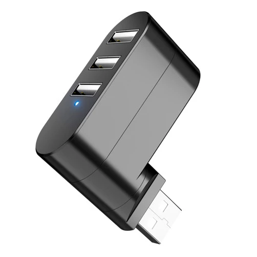 PANPEO USB Port Splitter, PANPEO 3 Port USB 2.0 Expander Splitter [90°/180° Degree Rotatable] for Laptop, Xbox, Wii, PS3, PC, MAC, Mac Book, Tablet, Tab, Console, Printer, Camera - Black