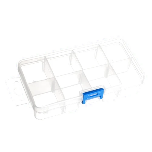 Jutagoss Tool Box Tools Organizer Plastic Hardware Box Storage for Hardware, Screws, Bolts, Nuts, Nails, Beads, Jewelry Translucent 2 Pcs