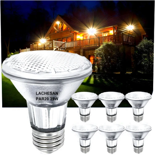 Lachesan PAR20 Halogen Flood Light Bulbs, 120V 39W Halogen Bulb, 2700K Warm White Dimmable for Indoor Spotlight, Range Hood Light Bulbs, Recessed Light Bulbs