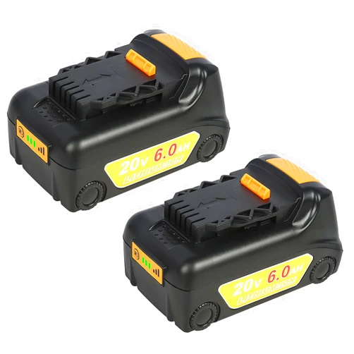 Lomrige Replacement for Dewalt 6.0Ah 20V Battery 2Pack Compatible with Dewalt 20V Batteries DCB205