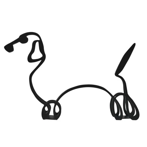TTYGRHQ Metal Dog Minimalist Art Wall Sculpture, Minimalist Abstract Dog Line Wall Art, Modern Home Decoration Living Room Wall Decoration (Sausage dog)