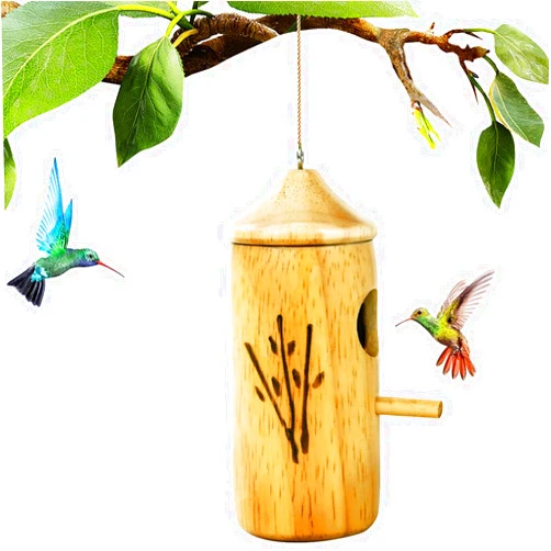 Veeconn Hummingbird House-Bird Feeder for Outdoor hanging Outside for Nesting,Gardening Gifts,Home Garden Decoration,The bird Perches,Bird Watching Enthusiast Garden Window wild Bird Houses