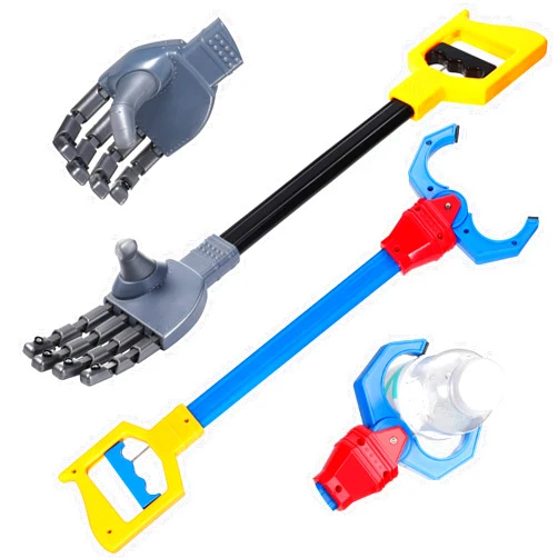 HyDren 2 Pcs Interactive Grabber Robotic Hand and Claw Toy, Intelligence Claw Grabber Pick up Tool Fun Hand Eye Coordination Early Learning Play Grabbing Pick Toys 18 Inch Long Arm