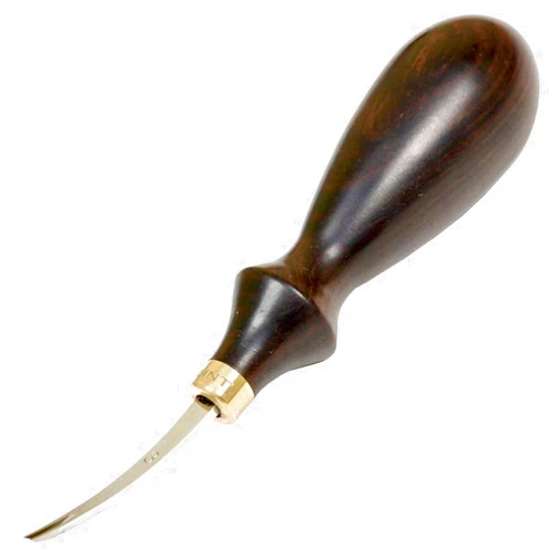 Craft Sha Flint Leathercraft Beveler Tools 0.6mm-1.4mm Leather Edger, with Ebony Handle & Stainless Steel, to Round Corners & Edges in Leatherwork