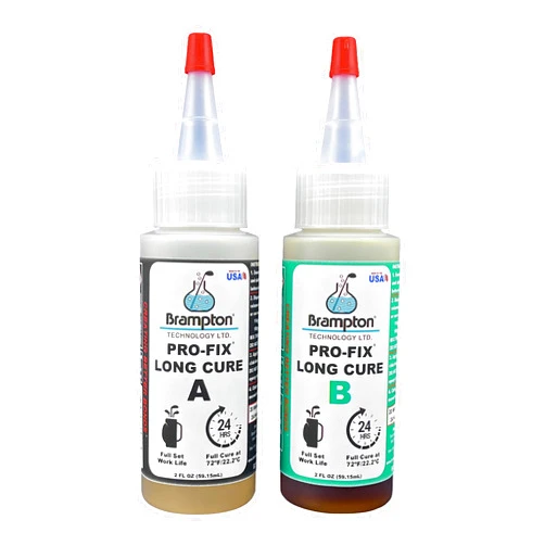 BRAMPTON TECHNOLOGY, LTD. Brampton PRO-FIX Long Cure Golf Epoxy - Full Set Work Life - Extra Strength - Golf Epoxy for All Golf Shafts, Golf Heads, Drivers, Putters, and Irons - Engineered for The Golf Industry (4oz Kit)
