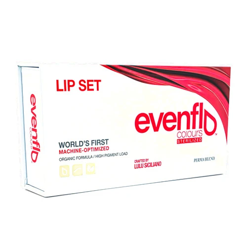 Perma Blend Evenflo Colours Permanent Makeup for Lips, Used For Microblading and Tattoo Techniques, Professional Cosmetic Pigment - Lip Set, 0.5 oz