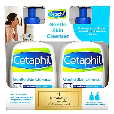 Cetaphil Gentle Skin Cleanser, 2 pack, 20 fl oz each