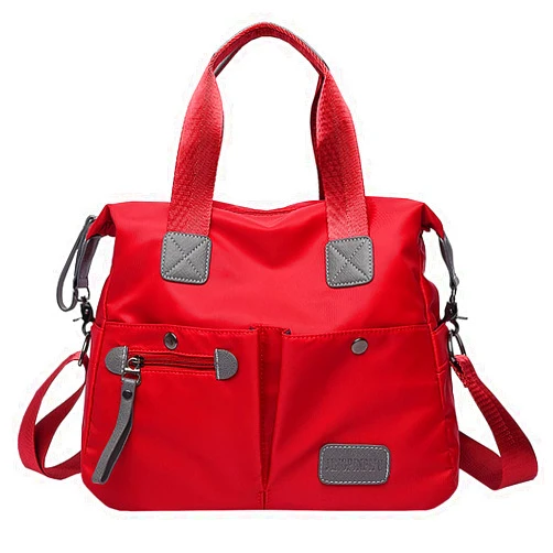 YouNuo Tote Bag for Women,Multi Pockets Shoulder Handbag,Nurse Bag for Work,Large Cross body Purse,Fashion Nylon Top Handle Satchel