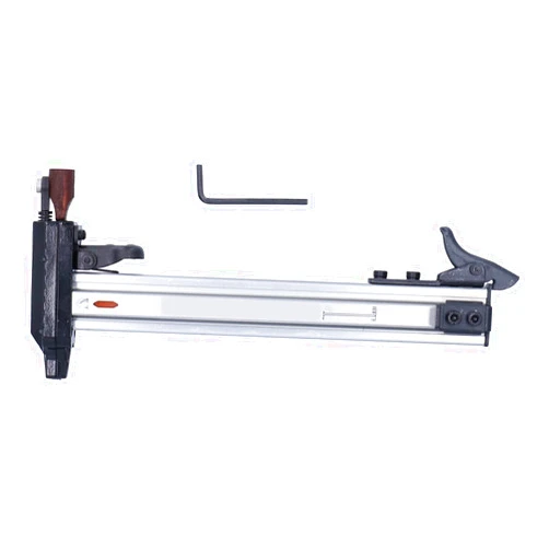 ViaGasaFamido Staple Gun Semi Automatic Manual Wire Slot Nailing Aluminum Alloy Steel Nail Gun with Wrench for Carpentry Woods Crafts Decoration DIY Furniture