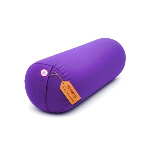Yogikuti Iyengar Yoga Bolster for Restorative Yoga and Meditation – Lightweight Cotton Support Pillow with Handle for Easy Carry, Versatile for Pose Modification, Balance, Back Relief, and Relaxation