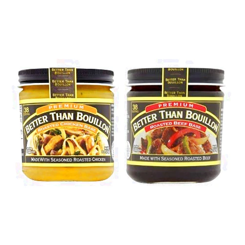 Better than Bouillon Premium Roasted Beef and Roasted Chicken Base, 8 oz Jars (Pack of 2)