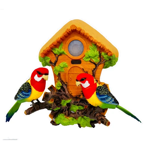 TAMCO Heat Sensor Chirping toy Bird with Sweet Sound and Body Move As It Chirps Adorable Chirping & Dancing Bird with Motion Sensor/Wall Decoration/Pet Bird/Novelty Gift