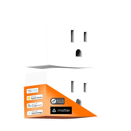 ONVIS Matter Over Thread Smart Plug, Smart Mini Outlet, Works with Appe Home, Alexa & Google Home, 15A/1800W - Updated Version (2 Pack)