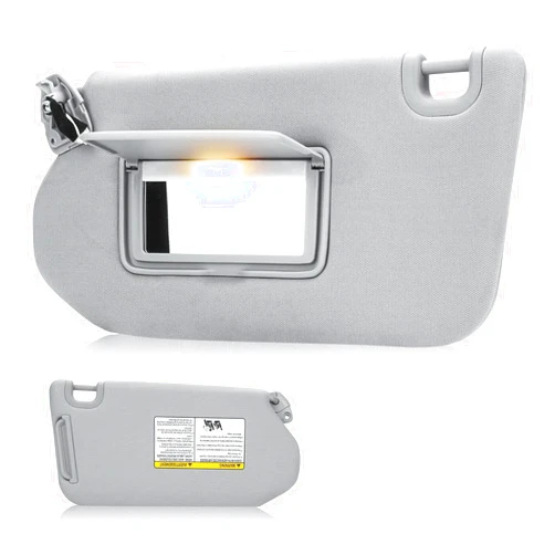 Youxmoto 96401-9PB0A Grey Left Driver Side Sun Visor with Light, Replacement for 2013-2018 Nissan Pathfinder / 2014-2017 Infiniti QX60 / 2013 Infiniti JX35