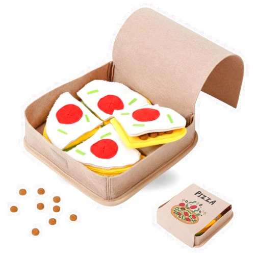 Jewelry by Hao American Brand | Interactive Dog Puzzle Toy | Anti-Boredom & Mental Stimulation | Snuffle Mat for Dogs | Slow Feeding & Enrichment Game | Small, Medium, Large Dogs | Pizza or Bowling (Pizza)