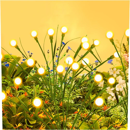 MJIAHOMDEC Solar Garden Lights 4 Pack,Firefly Lights Solar Outdoor,Solar Lights for Outside,Solar Lights Outdoor Waterproof,Solar Swaying Lights for Christmas Yard Patio Pathway Lawn Decor