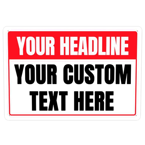 XIAYUEHUA Custom Signs Outdoor Metal 12x8 Personalized Rust-Proof Entrance Signs, Garden Signs, Hazard Signs, Intersection Signs, Parking Signs, Decorative Signs
