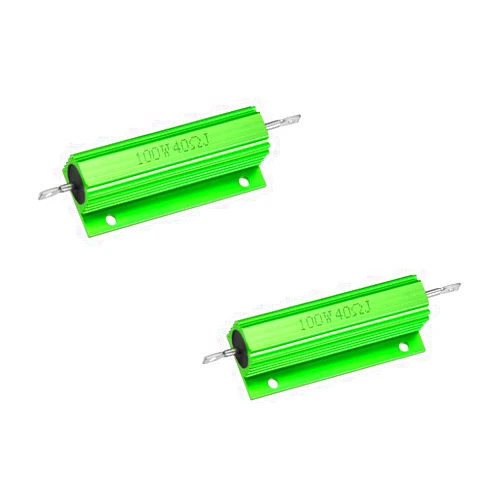 Yohii Wirewound Resistor 100W Watt 40 Ohm Chassis Mounted Aluminum Shell Resistors - 2pcs- (G7.23)