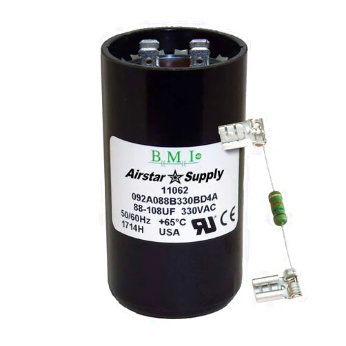 BMI 88-108 uF x 330 VAC - BMI/USA Start Capacitor # 092A088B330BD4A with Bleed Resistor