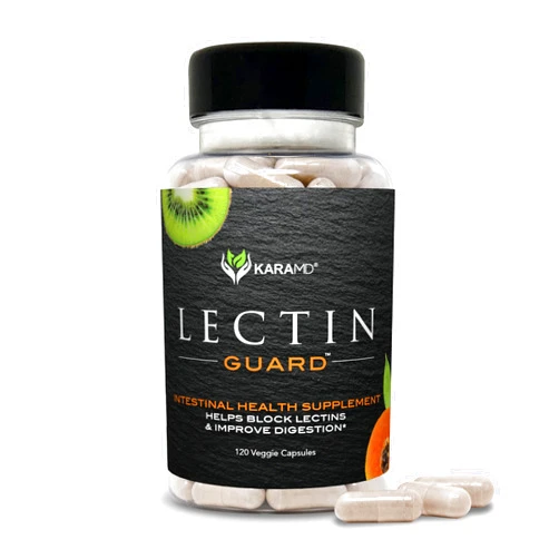 KaraMD Lectin Guard | Colon Cleansing Lectin Blocker | Slippery Elm, Bladderwrack, Sodium Alginate, Okra, Kiwi & Papaya | Gut Health for Women and Men, Non-GMO & Gluten Free 30 Capsules