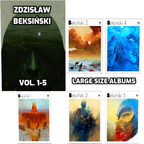 By Zdzisław Beksiński (Author, Illustrator), Wiesław Banach (Editor) Zdzisław Beksiński: The Complete Collection – Vol. 1-5, Deluxe Large-Format Album Set