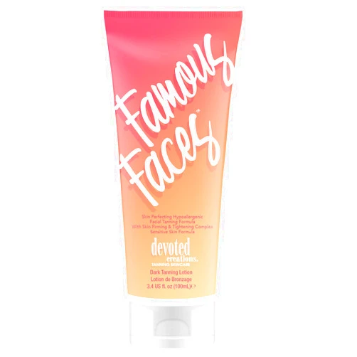 Devoted Creations Famous Faces Skin Perfecting Hypoallergenic Facial Tanning Lotion, 3.4 Fl. Oz.