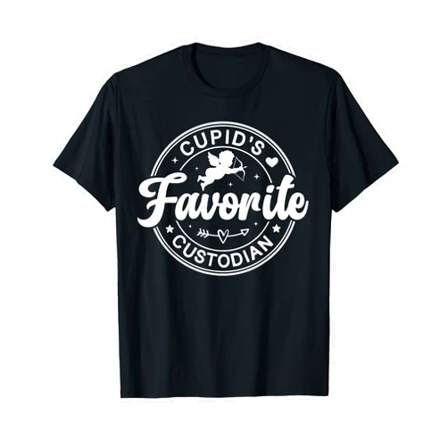 Valentine's Day Gift Accessories Cupids Favorite School Custodian Valentine's Day For Women T-Shirt