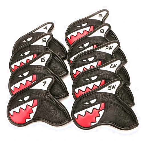 Scott Edward Skull Golf Woods Headcovers Covers for Driver Fairway 1 3 5 H Clubs Set Heads PU Leather Unisex Black Brown