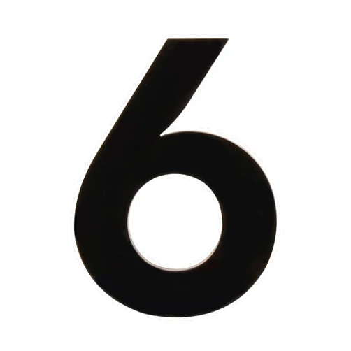 HASWARE House Number 3 inch (7.5 cm) Self Adhesive Letters Apartment Door Numbers Street Address Plaque Home Stylish Decor, Acrylic (6, Black)