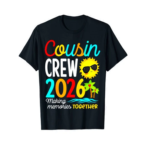 Family Reunion Cousin Crew 2026 Squad Picnic Cousin Crew 2026 Summer Vacation Beach Family Trip Matching T-Shirt